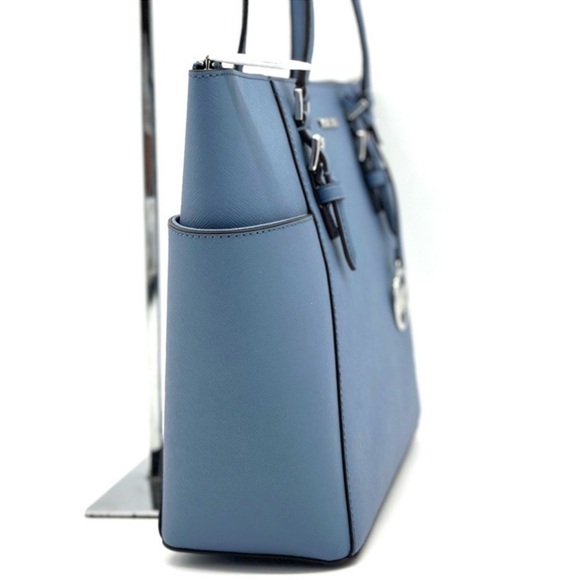 Michael Kors Large Charlotte Tote Bag Denim Blue - Picture 4 of 10